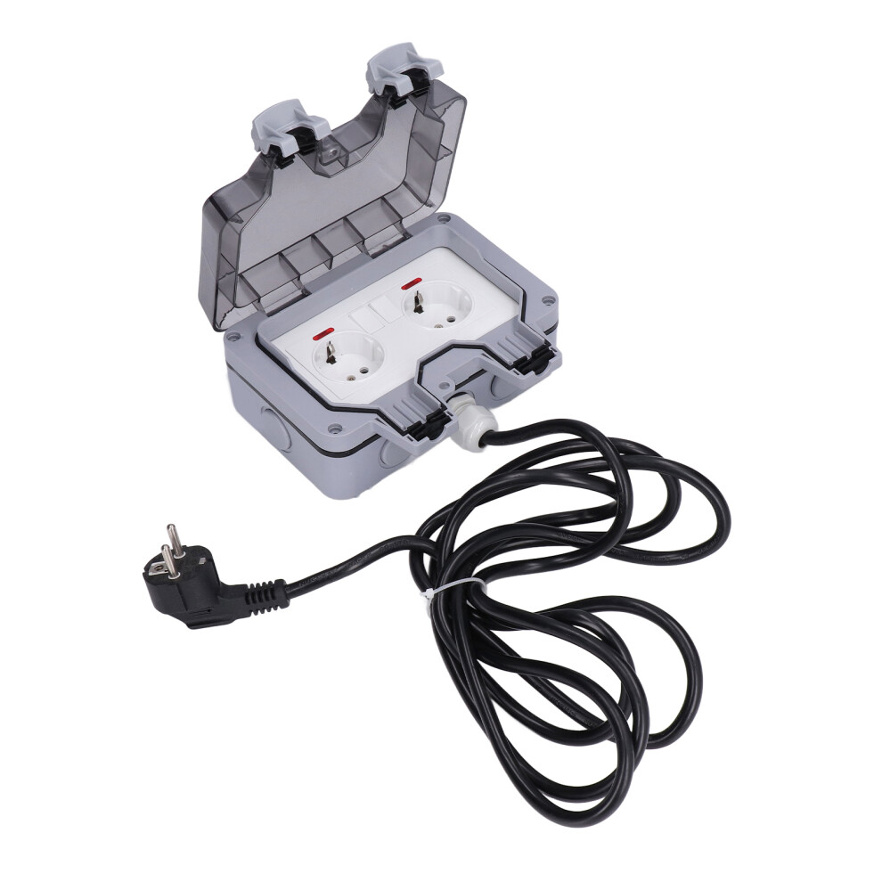 Outdoor Ip66 Waterproof Dual European Power Socket 16A Wall Receptacle 9481342880412