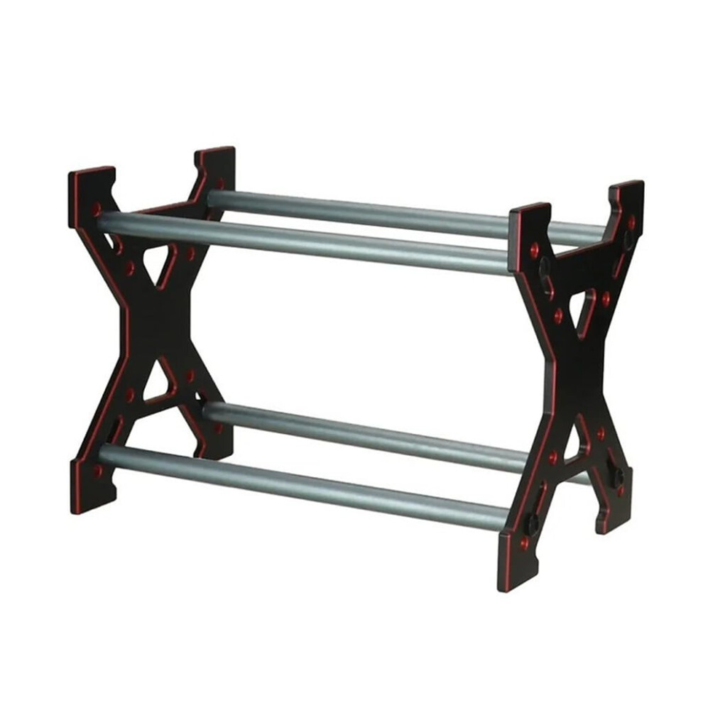 Metal Wheel Rim Tire Storage Rack for RC Crawler Cars Compatible with AXIAL SCX24 TRAXXAS TRX4M FCX24 1/24 1/18 Black-Red-image-OPC-PJQFRV8-NEW