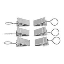 100 piezas de clips para cortinas - hierro, metal, estándar, plateado