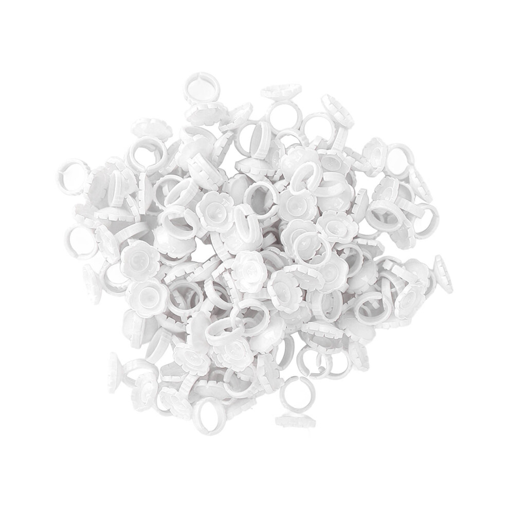 100pcs Flower Glue Rings Eyelash Lashes Extension