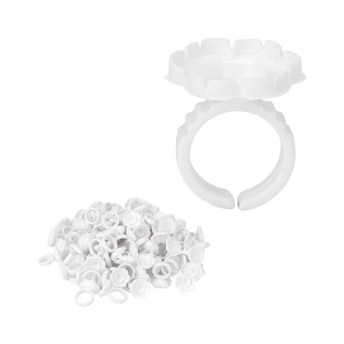 100pcs Flower Glue Rings Eyelash Lashes Extension 1