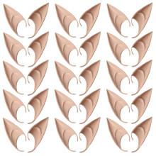 15 Pair Fairy Pixie Elf Ears - Long Natural Complexion Style for Cosplay, Halloween, Christmas, Themed Parties