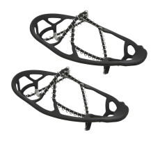 1 Paar Frühlings-Eiskrampon-Schuhüberzüge, rutschfeste Gehschuhe mit Spikes für Schnee- und Eislaufen, Größe L (39–42)
