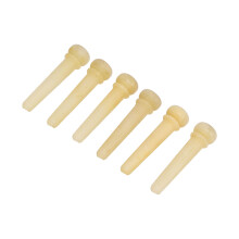 6 Stück Gitarre Stecker Einfache Ersatzteile Hervorragende Verarbeitung Natürliche Farben Gitarren Bridge Pins für Folk Gitarre Ukulele (BF