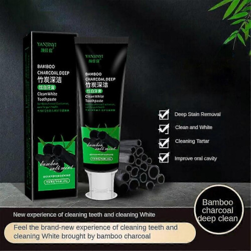 (Nicotinamide colorful 100g) Bamboo Charcoal Deep Toothpaste Teeth Fluoride Free Clean White Toothpaste Tw 2