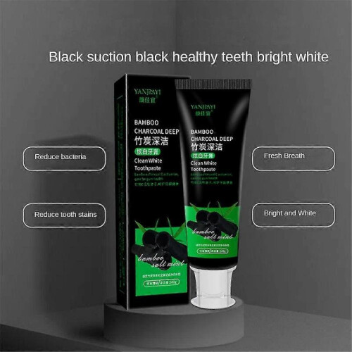 (Nicotinamide colorful 100g) Bamboo Charcoal Deep Toothpaste Teeth Fluoride Free Clean White Toothpaste Tw 1