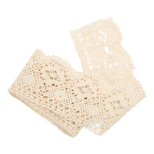 Cotton Lace Ribbon 10 Yards Eco-Friendly Beige for Clothes & Curtain Accessory