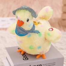 (Yellow) A Hen Funny Chicken Toy Laying Eggs Plush Electric Music Dancing Kids Gift  TA Tw
