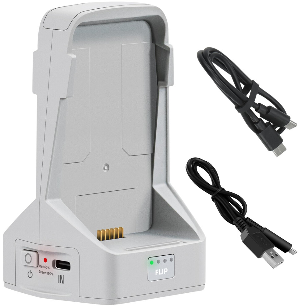 Dual Battery Charger For Dji Flip Battery, Fast Pd 45W Charging Hub With Usb-C & Usb-A Output For Dji Flip Models 6276012545592