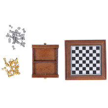 Miniatur-Schachset 1:12 Puppenhaus Exquisites Mini-Schachset Heimdekoration Geschenk