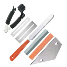 Guitar Luthier Tool Kit for DIY Guitar and Bass, Fret File Crowning Set with Precision Tools and Accessories