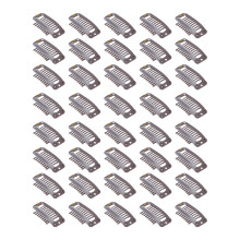 40pcs Hair Wig Clips Stainless Steel 9 Teeth