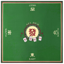 Mahjong Mat 32x32 Inch Non-Slip Noise Reduction Cover for Tile, Poker, Board Games - Roll-Up Table Mat
