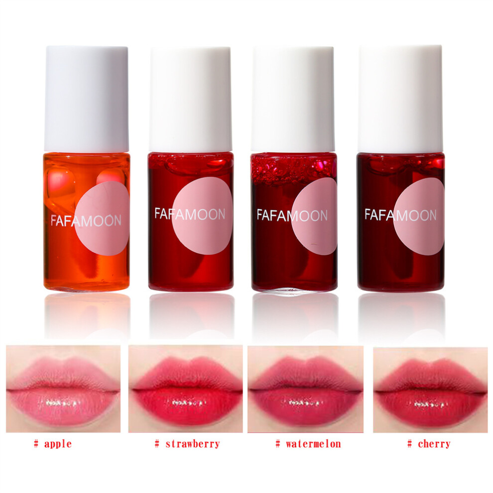 4PCS Lip Gloss, Fruit Juice Lip Tint Set Long Lasting Waterproof Lip Stain-image-OPC-PJQFWCM-NEW