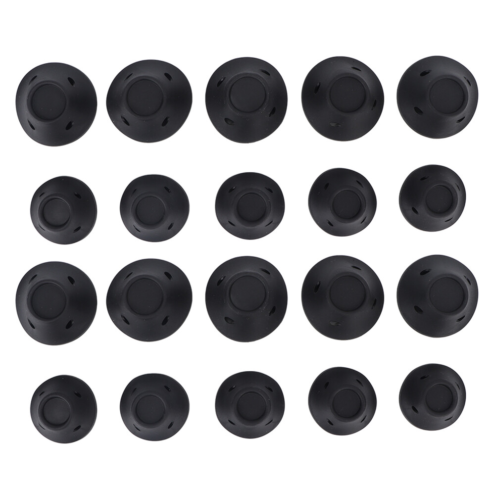 Black 20Pcs Mushroom Shaped Hair Curler Household