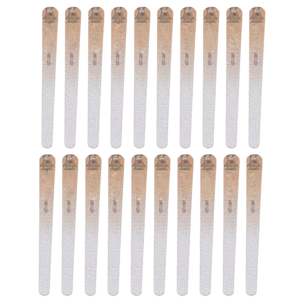 20pcs Professional Nail Files 100 / 120 Grit