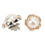 Boutons en perles 20 pièces forme fleur vintage 1