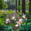 5 pezzi di statue di gnomi da giardino - forme colorate 3
