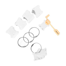 120pcs Plastic Floss Bobbins White for Thread Storage with Manual Winding Rings