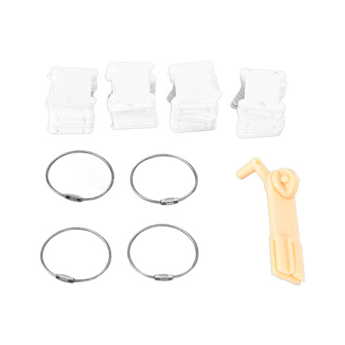 120pcs Plastic Floss Bobbins White for Thread Storage with Manual Winding Rings 1