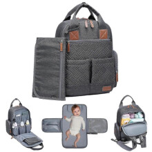 Diaper Backpack Baby Diaper Bag with Portable Changing Pad Stroller Straps Multifunctional Travel Bag 1pc