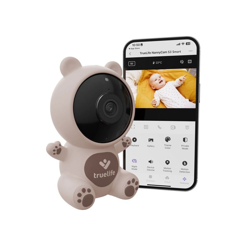 Truelife Weiss Babyphone, Video Varuška S3 Smart Tlvmmncs3snwa (Babyphone Mit Kamera) - Image 5
