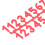 10Set Plastic Number Tag Number Sign Number 14