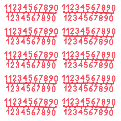 10Set Plastic Number Tag Number Sign Number