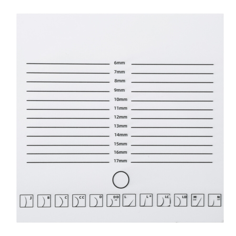 White Eyelash Extension Plate Double Row 20X20cm