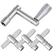 Drum Tuning Key Tool Kit 4pcs Professional Drum Wrench Set for Drummers, Adjustable Steel Design, Compatible with Most Drum Kits