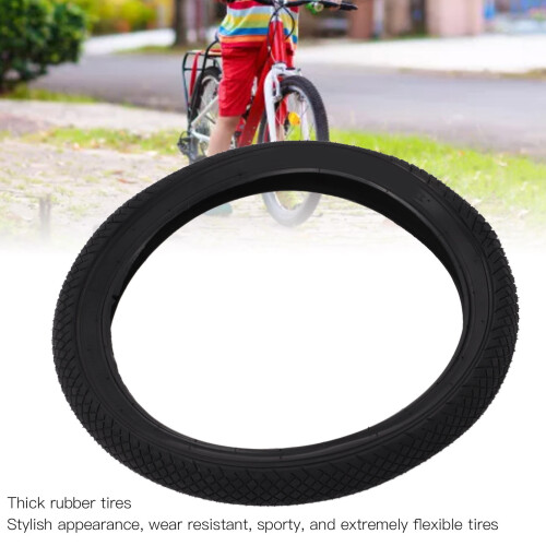 Kid Thick 12x2.125 Non-Slip Rubber Bicycle Tire Checkered Pattern 2