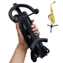Alto & Tenor Saxophone Stand – Folding Adjustable Sax Stand for Alto and Tenor Saxophones, Lightweight Metal Design