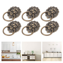 10 piezas de tiradores con cabeza de animal de 67 mm y 43 mm en bronce verde