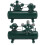 A107 Mini compressore d'aria 133x95x45mm verde AA 14