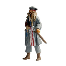 (Standing, 28cm) 1/64 Pirate Action Figures Fun Pirate Cool Pirate Toy for Girls Kids