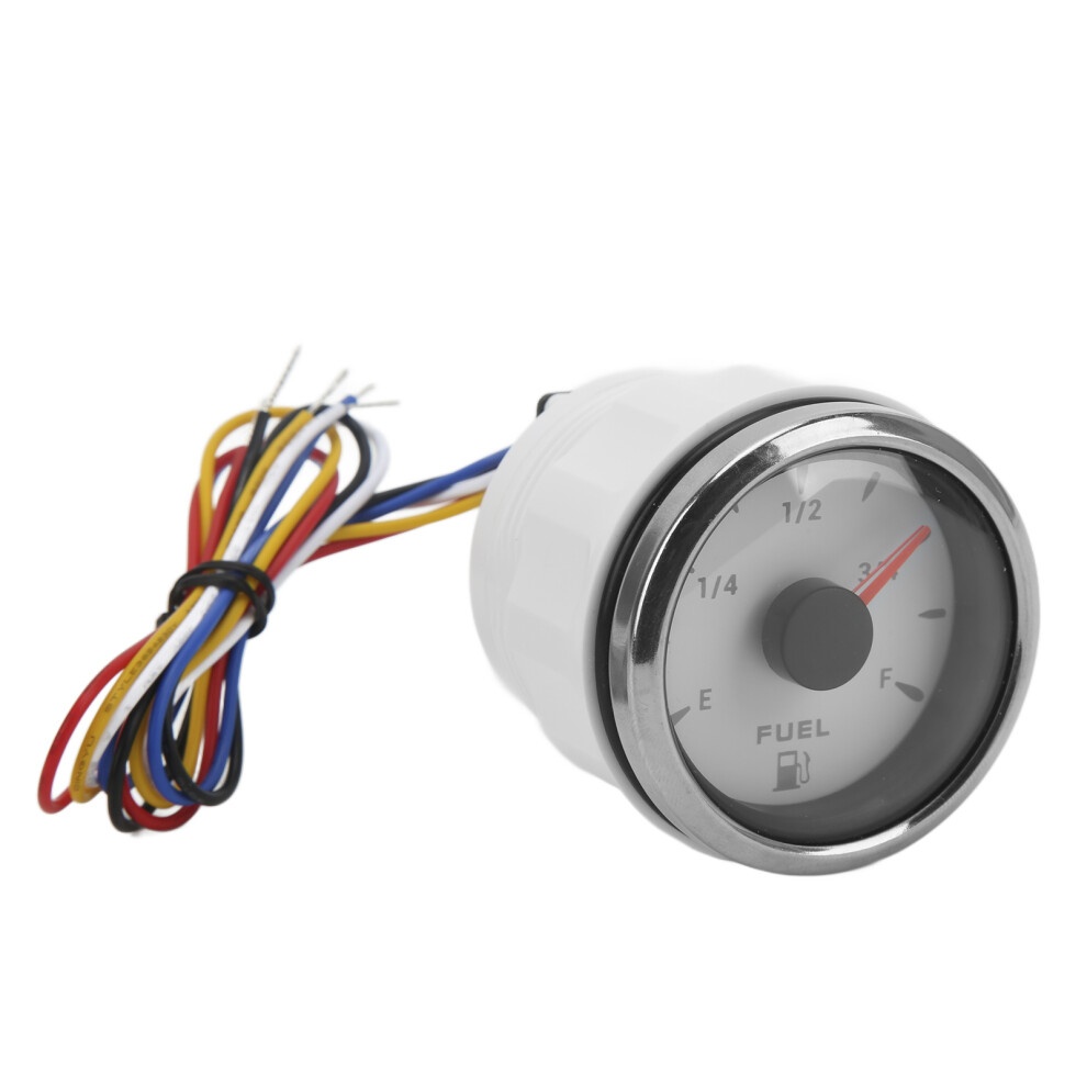 52Mm 0Â190Î© Fuel Gauge With 7 Color Backlight For Car Boat Rv Yacht White 4181342925179