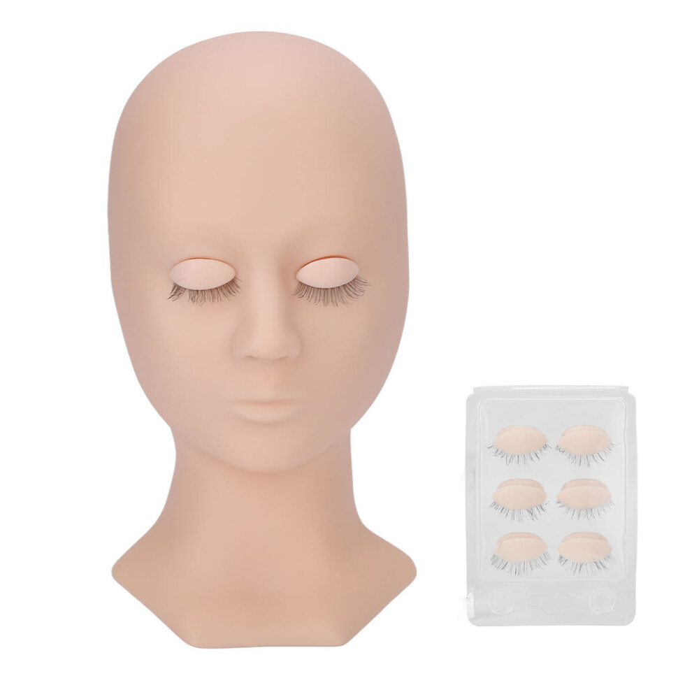 Pink Lash Extension Practice Mannequin Head Silicone