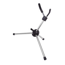 Foldable Saxophone Stand for Alto and Tenor Saxophones, Portable Tripod Bracket Holder, Ergonomic Black Design for Indoor and Outdoor Use