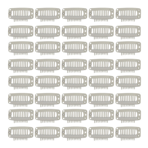 40pcs Wig Clip Set Stainless Steel DIY 9 Teeth
