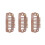 50pcs 8 Tips 8 Teeth Snap Comb Wig Clips Stainless 2