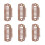 50pcs 8 Tips 8 Teeth Snap Comb Wig Clips Stainless 6