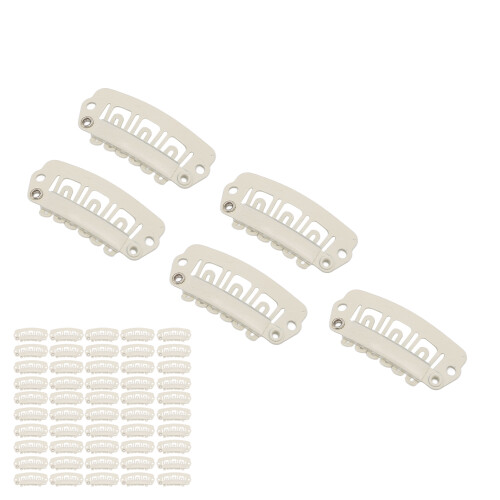 50pcs Wig Snap Clip 6 Teeth U Shape Snap Clips 2
