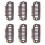 50pcs 8 Tips 8 Teeth Snap Comb Wig Clips Stainless 8