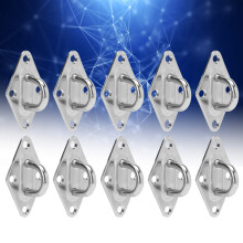 10 Stück Augenschiene aus 316 Edelstahl, schwere Ausführung, Aufhängungsdämpfung, Hängemattenhaken, Marine-Fixierschnalle, Durchmesser 8 mm
