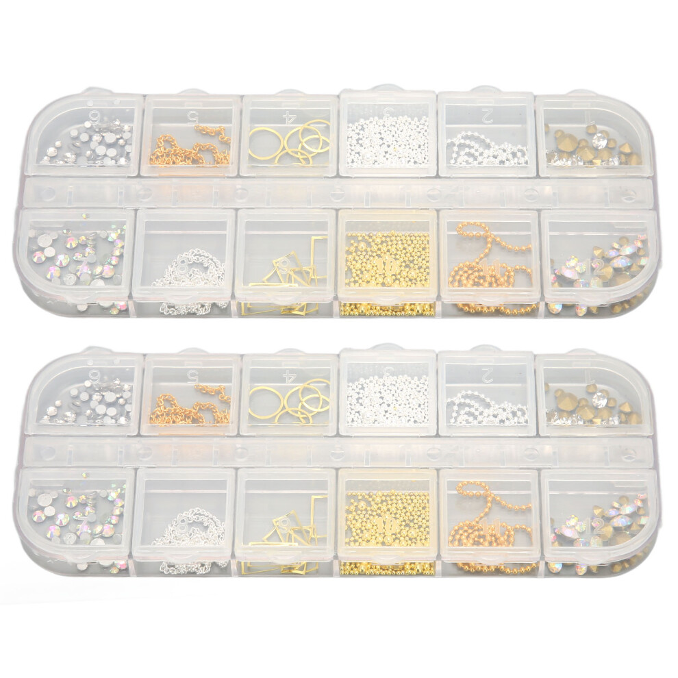 Art Nail Chains Rhinestones Shining Various Sizes