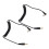 2pcs Coiled 3.5mm to PC Sync Cable for Digital Cameras, Black 13