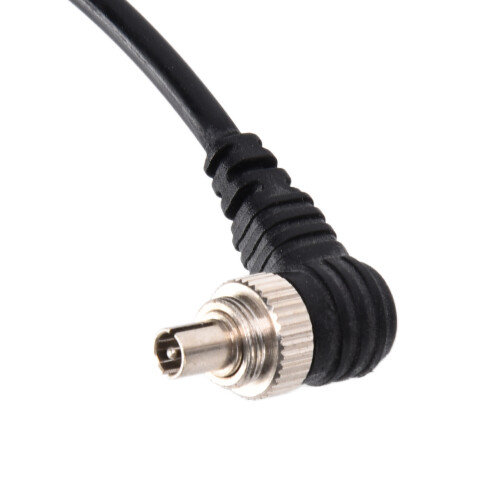 2pcs Coiled 3.5mm to PC Sync Cable for Digital Cameras, Black 2