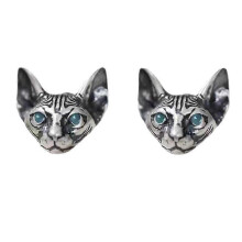 Cute Sphinx Cats Earrings Vintage Stud Earrings