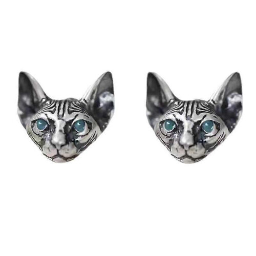 Cute Sphinx Cats Earrings Vintage Stud Earrings