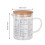 V-Shaped Nozzle Glass Measuring Cup 400ml with Bamboo Handle 5